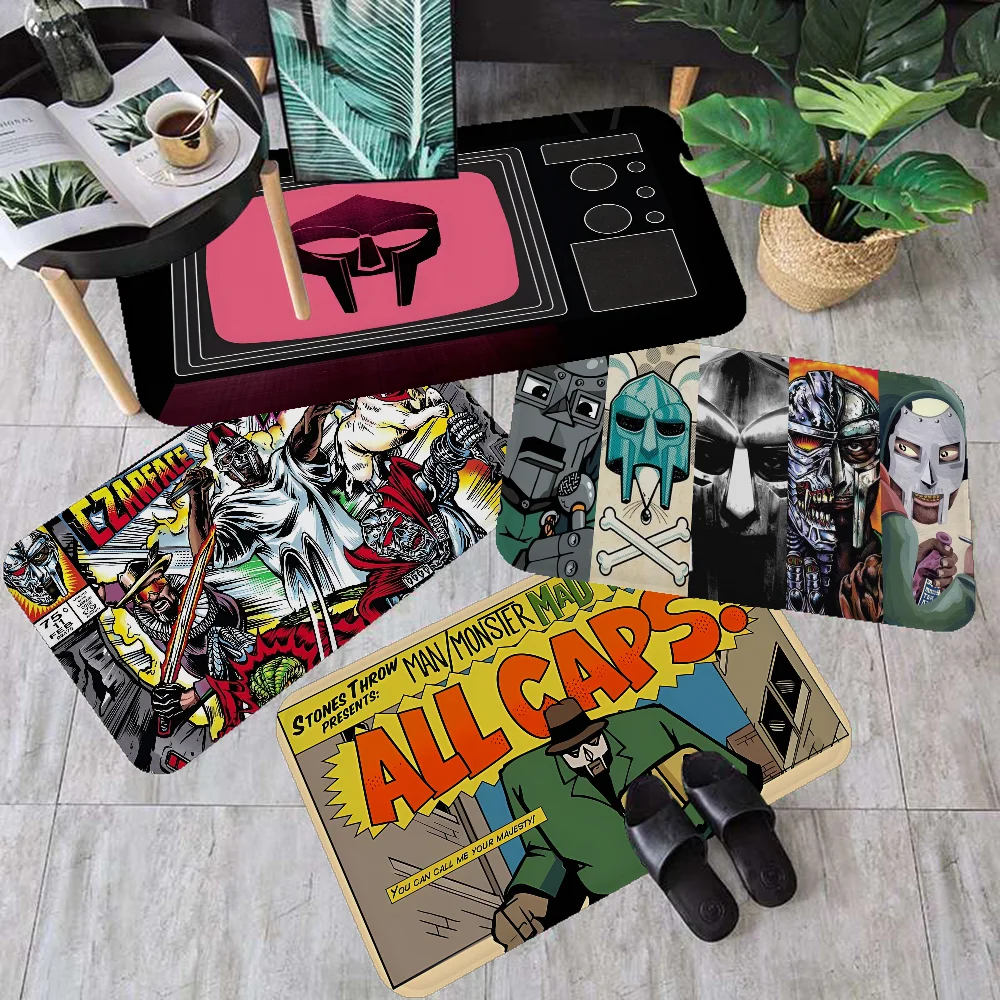 M-MF D-DOOM Rapper Entrance Door Mat Washable Non-Slip Living Room Sofa Chairs Area Kitchen Welcome Doormat