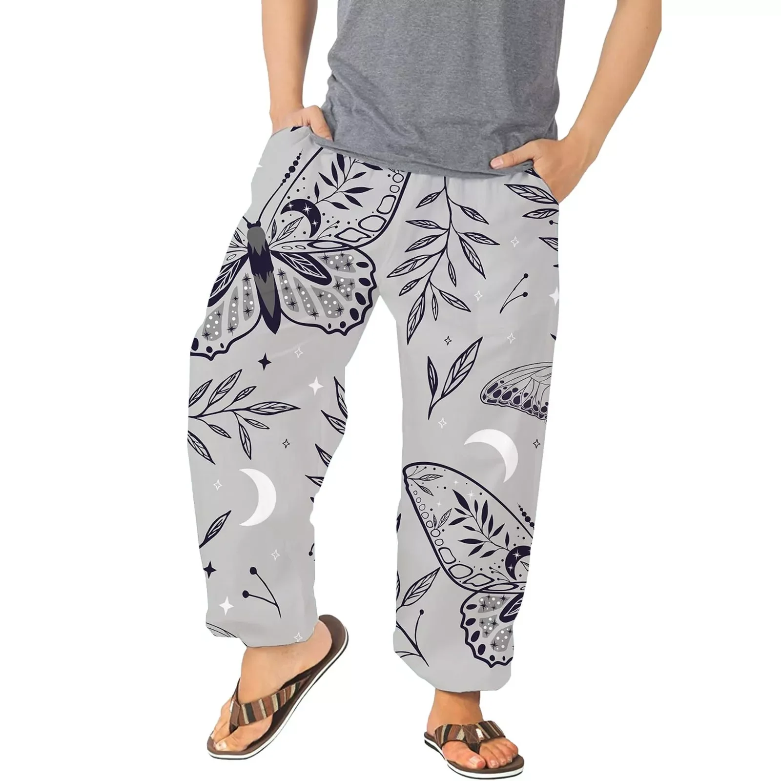 

Брюки мужские спортивные, универсальные свободные штаны с принтом, модные пляжные брюки с карманами