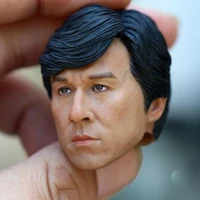 16 scale jackie chan head sculpt kungfu star male soldier head carving model toy for 12in action figure collection