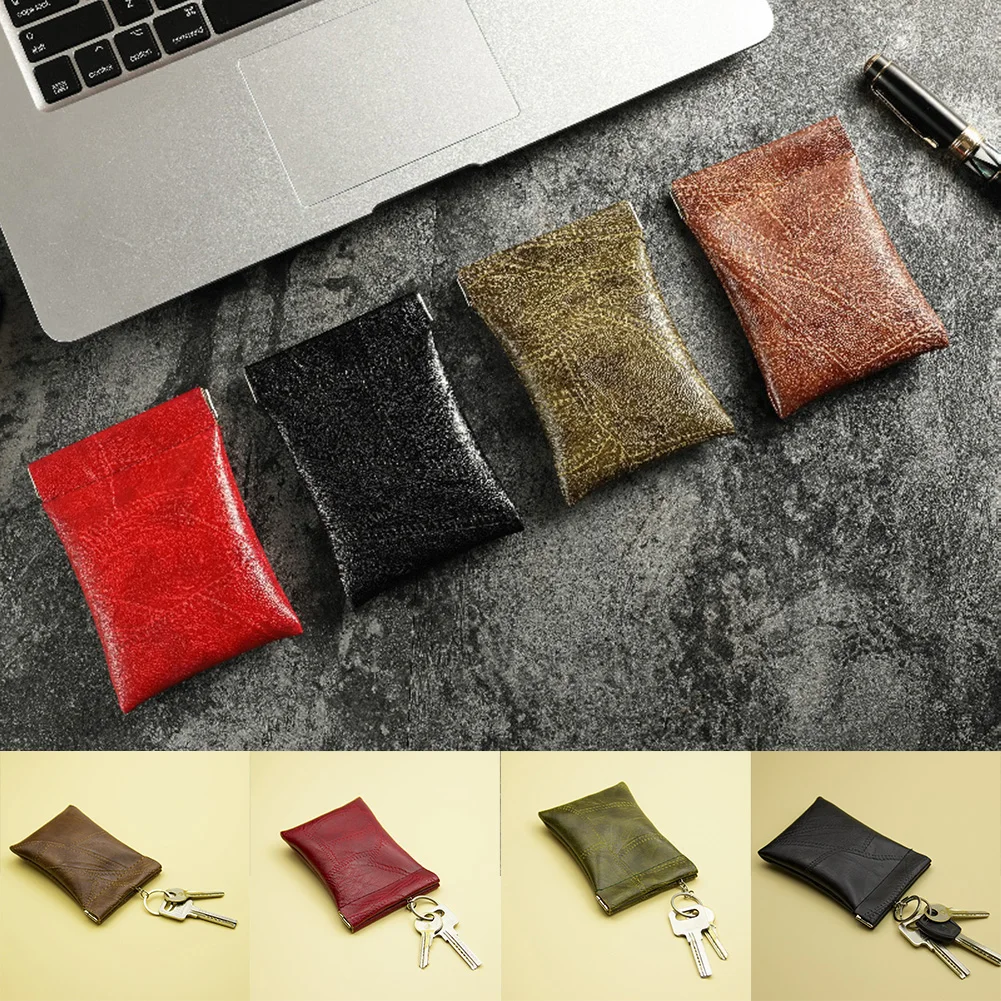 

Новинка 2022, модный кожаный длинный Карманный Кошелек для ключей, кошелек для монет, женский и мужской маленький короткий кошелек для мелочи,...