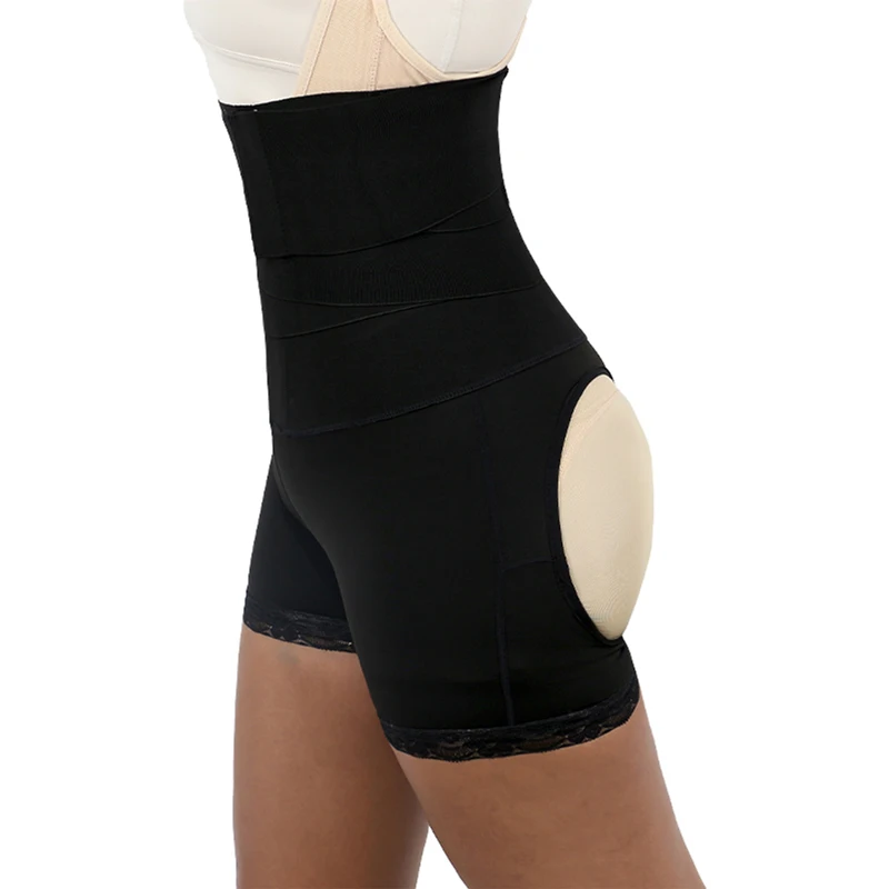 Butt Lifter Shaper With Waist Wrap Belt Belly Shaping Panties Tummy Control Hip Enhancer Shorts For Women Shapewear Plus Size