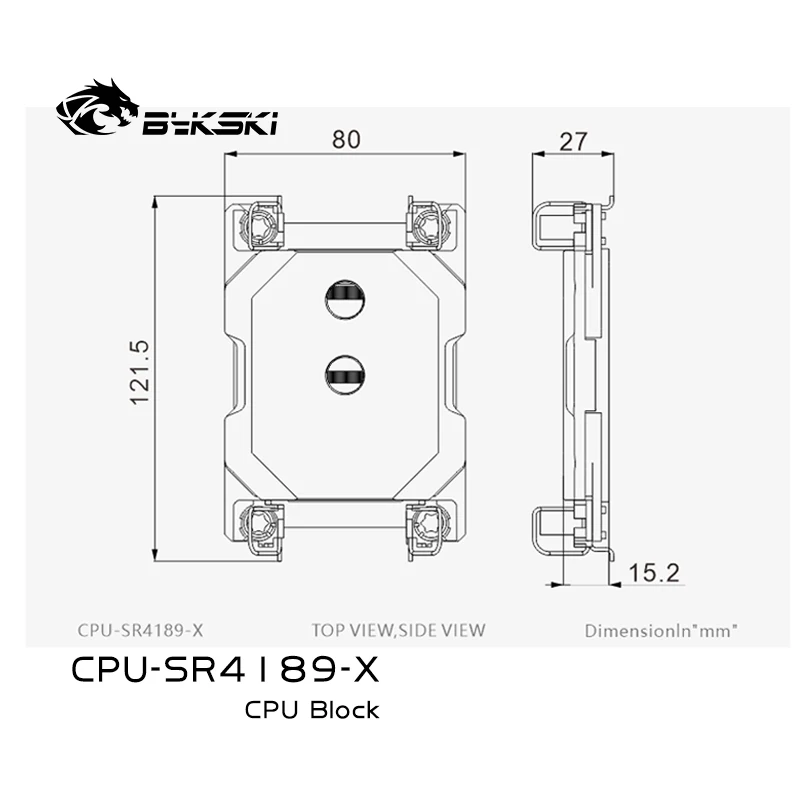 Цельнометаллический водяной блок процессора Bykski CPU-SR4189-X для серверных