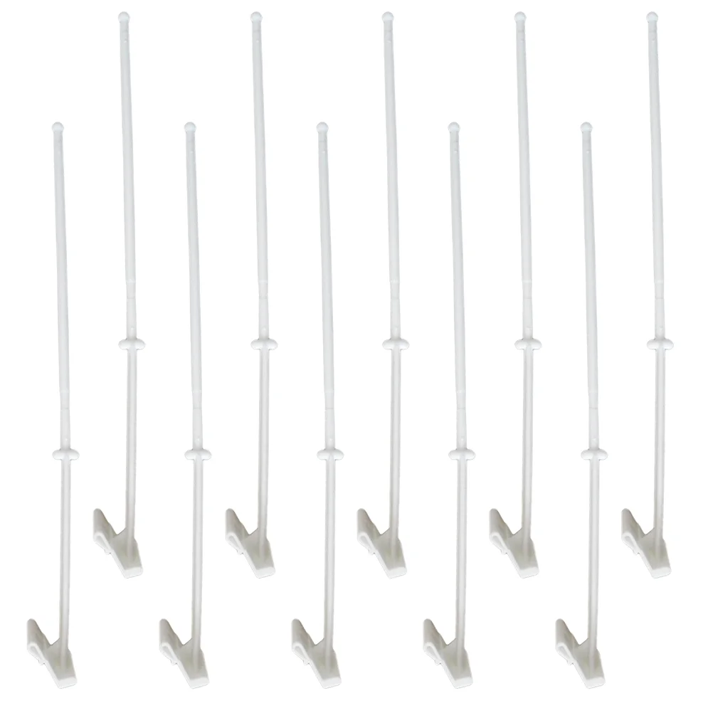 

10 Pcs Car Window Flagpole Holiday Decor Frames Decoration Plastic Stand Truck Holder Festival