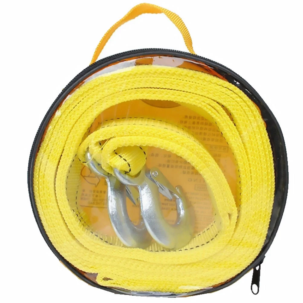 

1Pc Ton Car Trailer Rope Practical Durable Outdoor Emergency Kit Nylon Tow Rope Double Thicken Car Trailer(Yellow) Glass