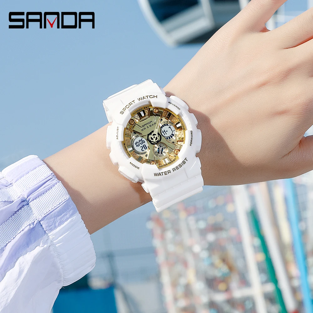 SANDA Couples Wristwatch Digital Sport Waterproof Watch Man Fashion Military Equipment Orologio Uomo Consumer Electronics Watch