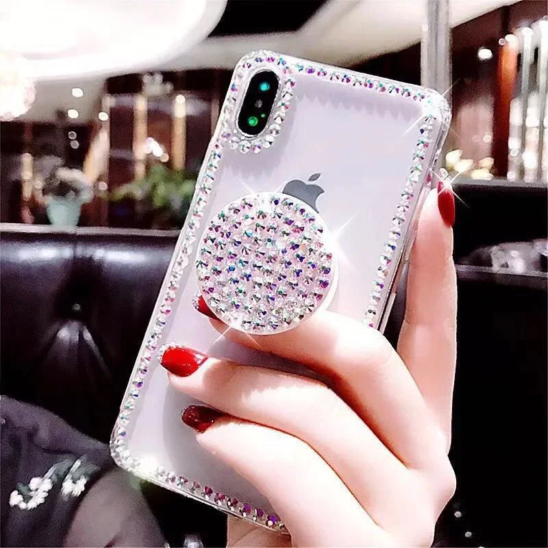 Чехол для телефона Bling Samsung Galaxy держатель кронштейна подушки безопасности Diamond S24