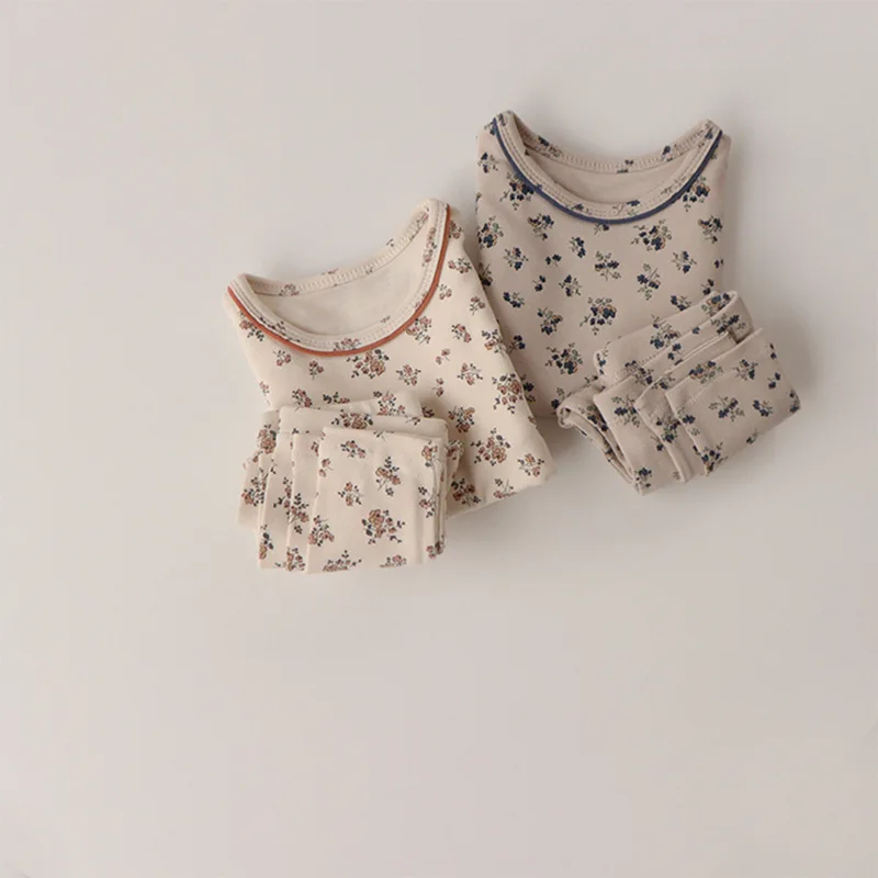 

Spring Baby Set Baby Boy Girl Casual Print O-neck Cotton Top+ Pants Infant Long Sleeve Newborn Baby Girl Clothes