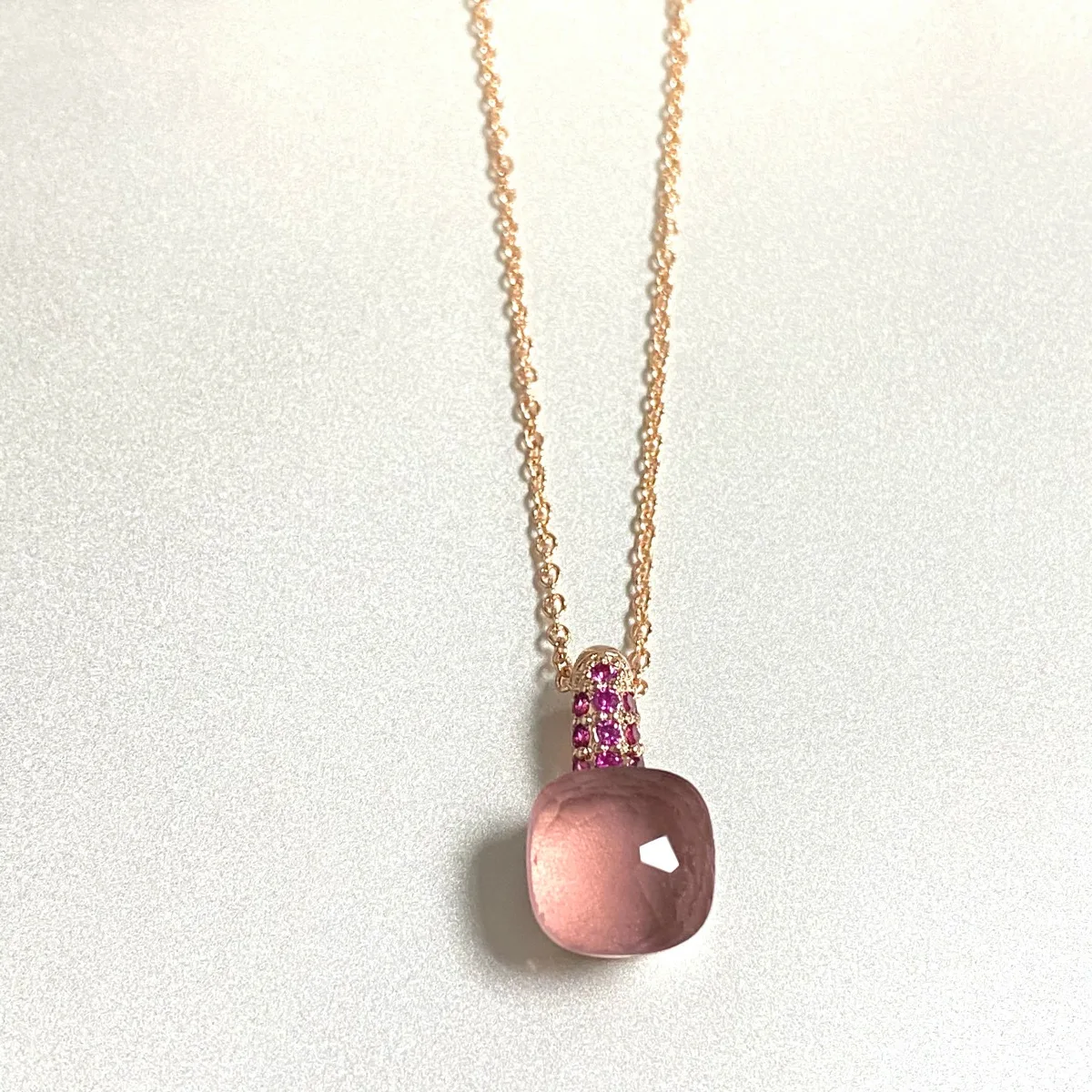 

Candy Color Crystal Pendant Necklace Water Droplet Full Purple Zircon Royal Amethyst Pendant Necklace For Women Fashion Jewelry