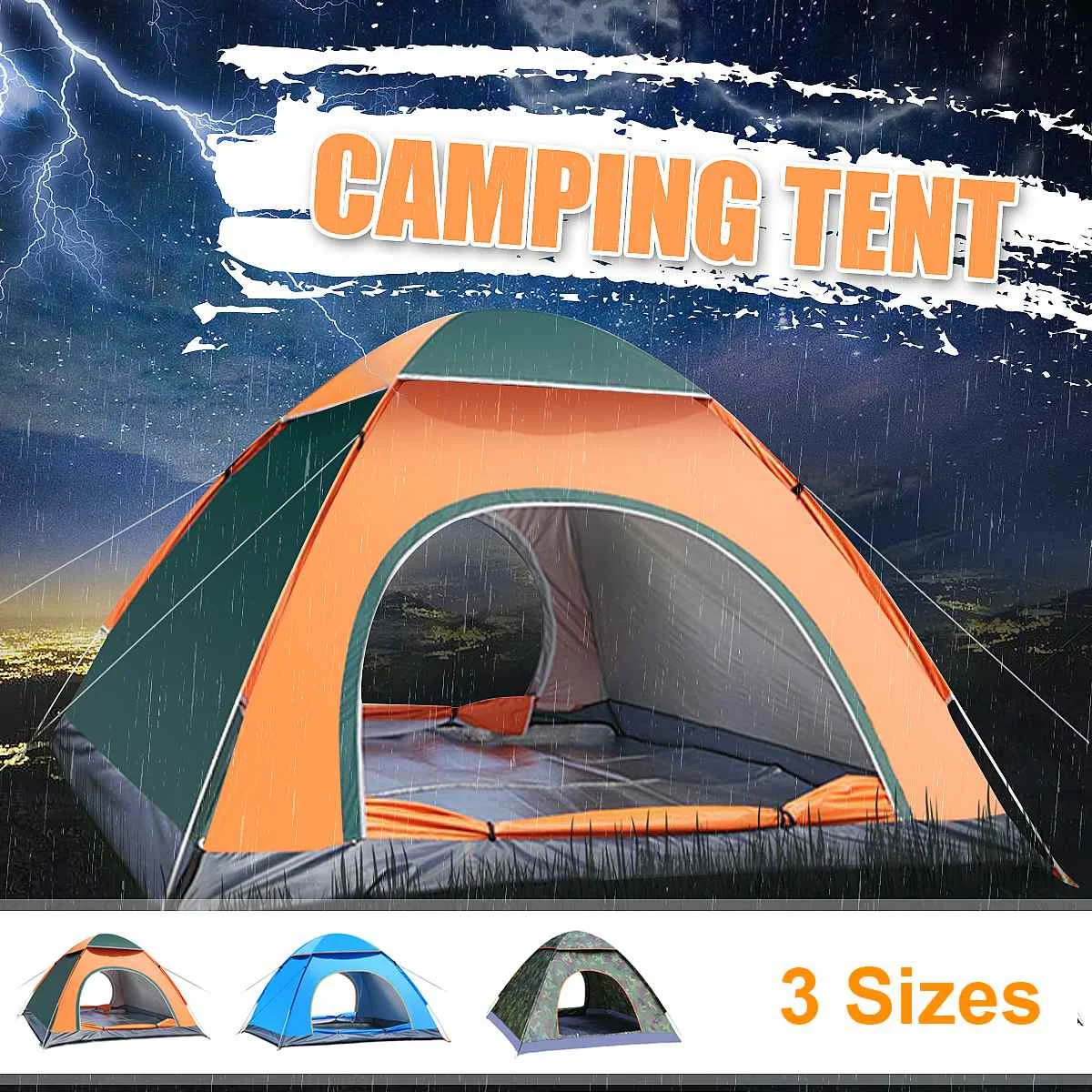 

3-4 Person Camping Tents Lightweight Backpacking Tent 4 Seasons Waterproof Breathable Portable fishing Travel Tent Sun Shelter