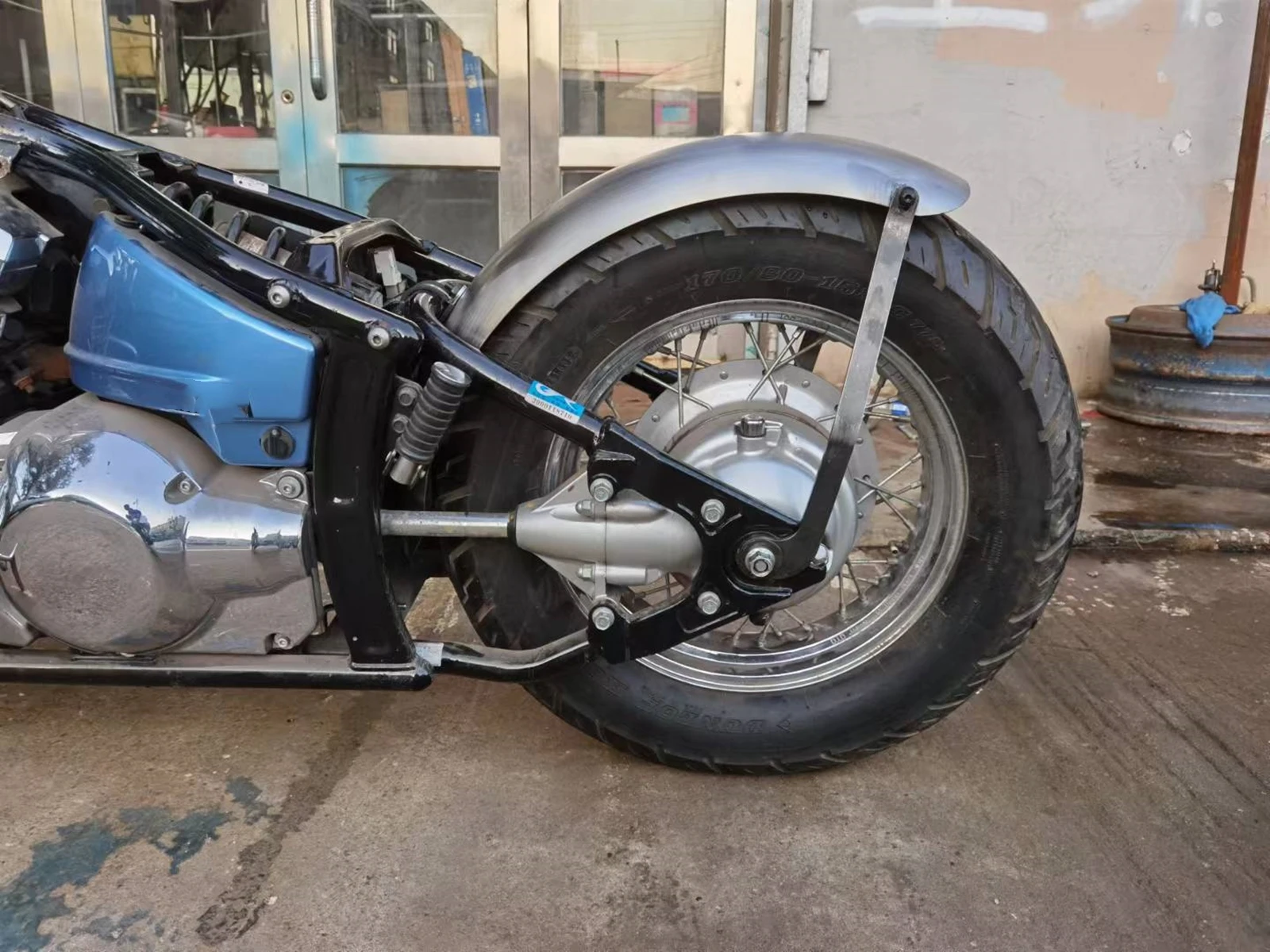 Черное заднее крыло крышка брызговика с кронштейном для YAMAHA DRAGSTAR 400 650 DS400 DS650 XVS400