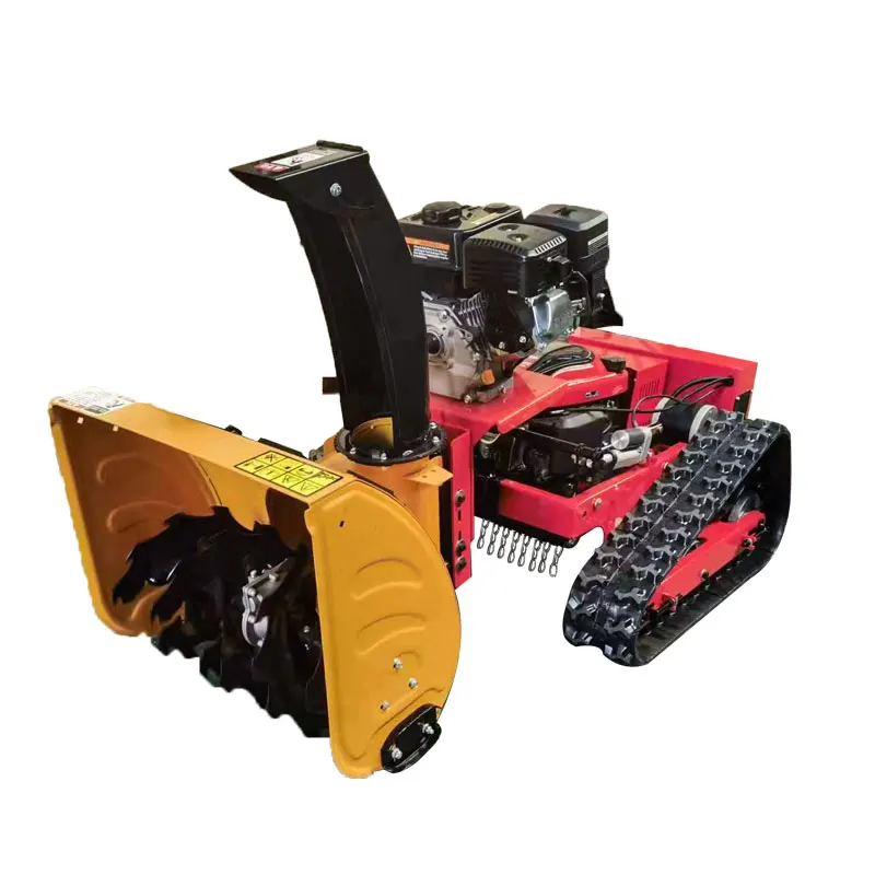 

7.5HP Slope Mowing Machine Tracked Radio Controlled Lawn Mower With Snow Plower