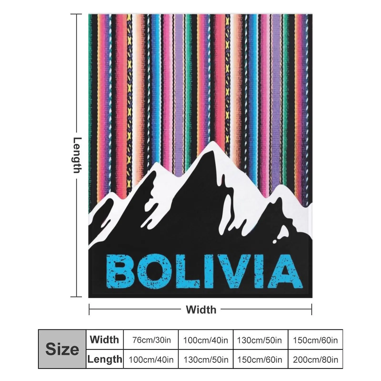 Andean Bolivian горы и разноцветное небо Агуио Одеяло