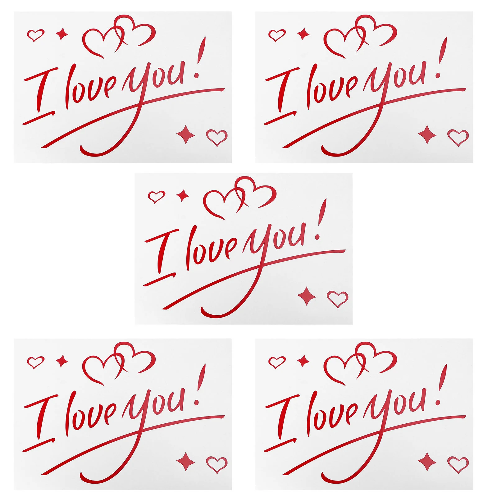 

5pcs Valentine's Day Balloon Decal Balloon Balloon Sticker Balloon Decal for Balloon Party