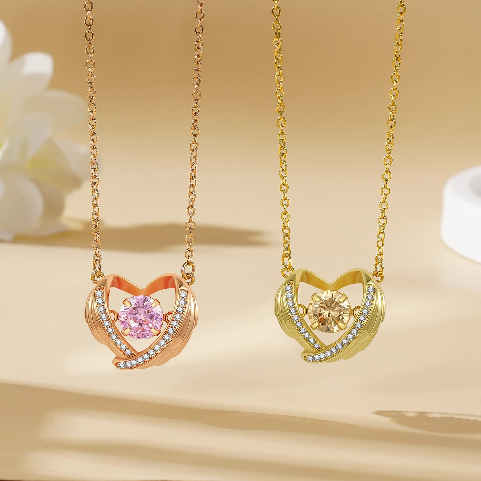 Женское ожерелье с подвеской «ангельские крылья» Женское ожерелье с подвеской «ангельские крылья»