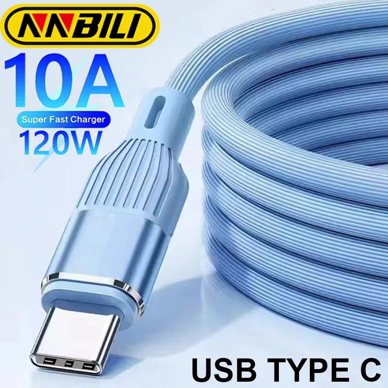 NNBILI 120 Вт 10 А USB-кабели типа C для сверхбыстрой зарядки Sansung Xiaomi Mi Huawei Android Телефон