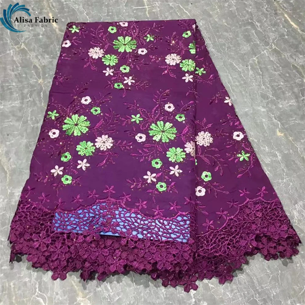 

Новый дизайн 2023, швейцарская вуаль, кружевная ткань, Африканская Хлопковая кружевная ткань, высококачественный материал для свадебного платья, 5 ярдов