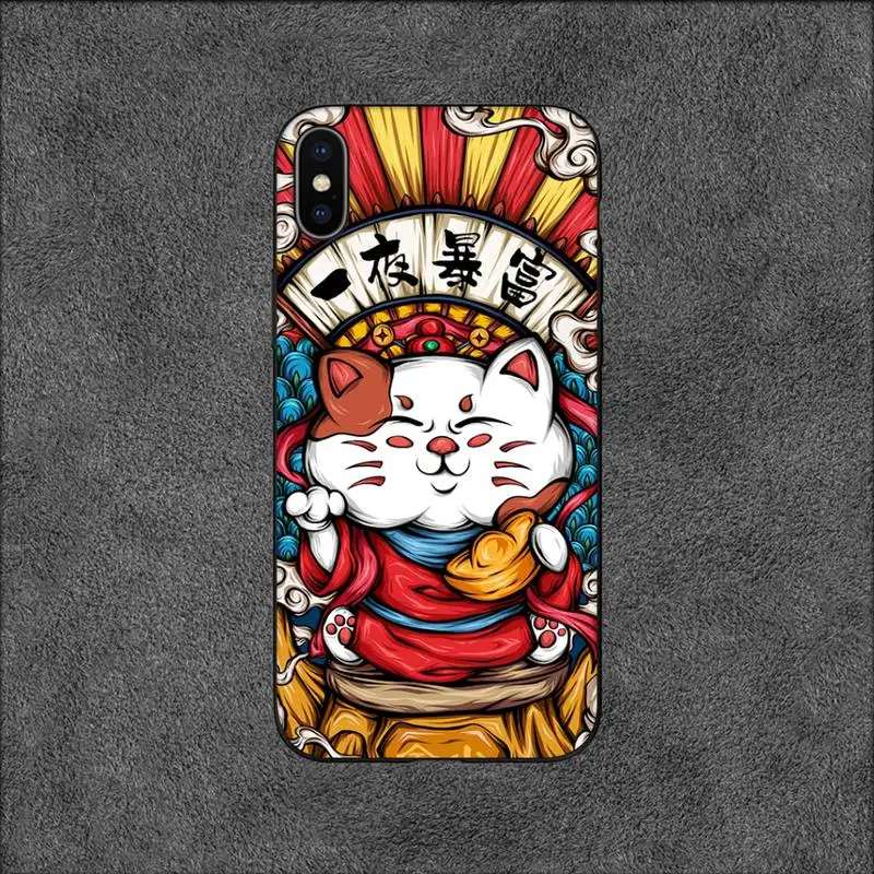 Элементы в китайском стиле счастливый кошка-деньги чехол для телефона iPhone 11 12 Mini
