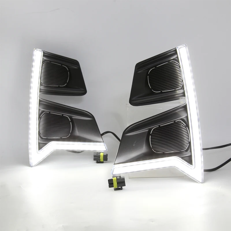 2 шт. Функция динамического желтого сигнала поворота 12 В Автомобильная DRL лампа Dya