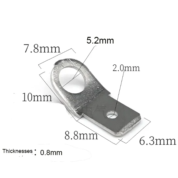 Клемма для динамика 6 3 винтовое отверстие 4 2 мм толщина 5 разъем 0 8 пружина разъема
