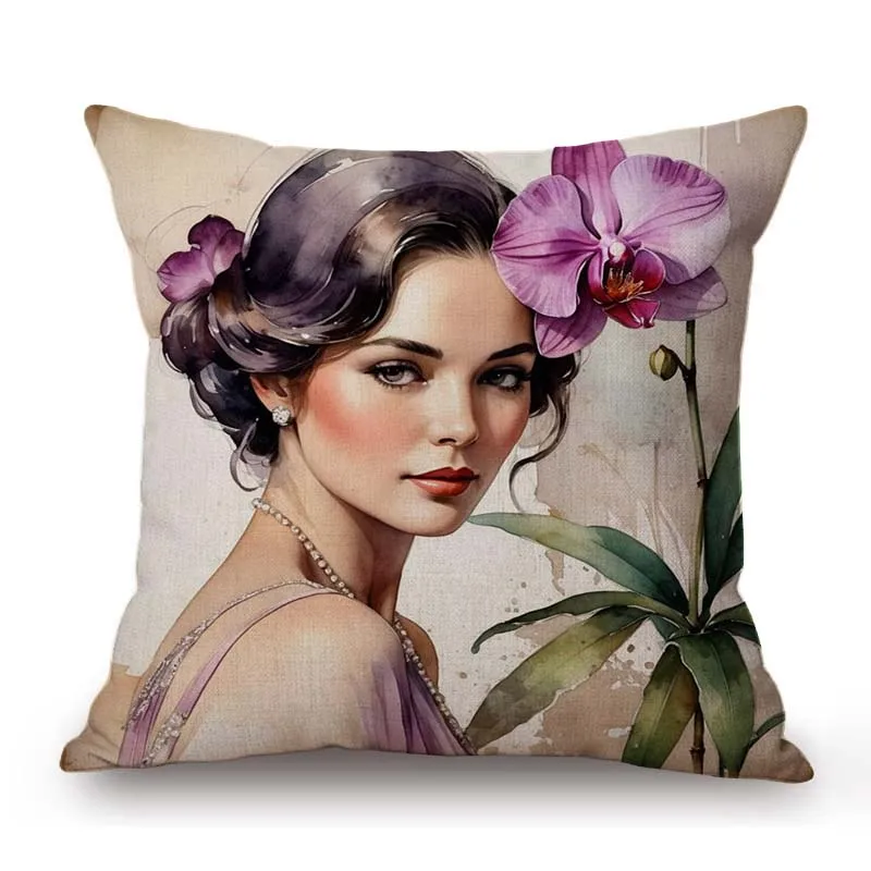 Винтажный постер для красивой леди Постер дома с фиолетовыми орхидеями