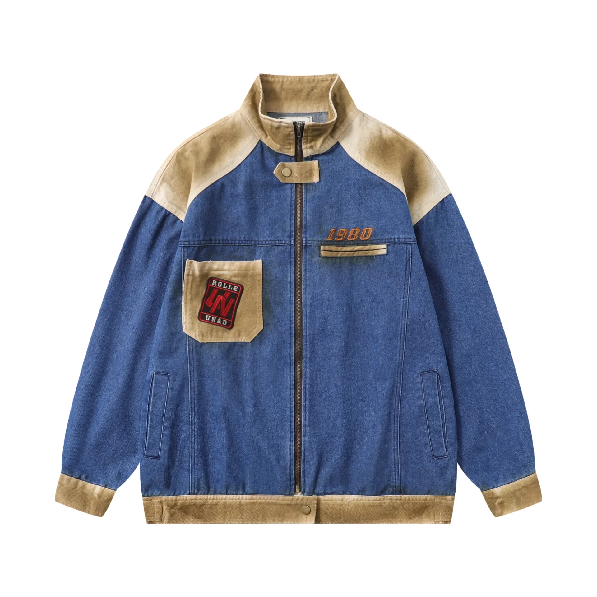 Jiaiyu Мужская винтажная джинсовая куртка в американском стиле повседневная