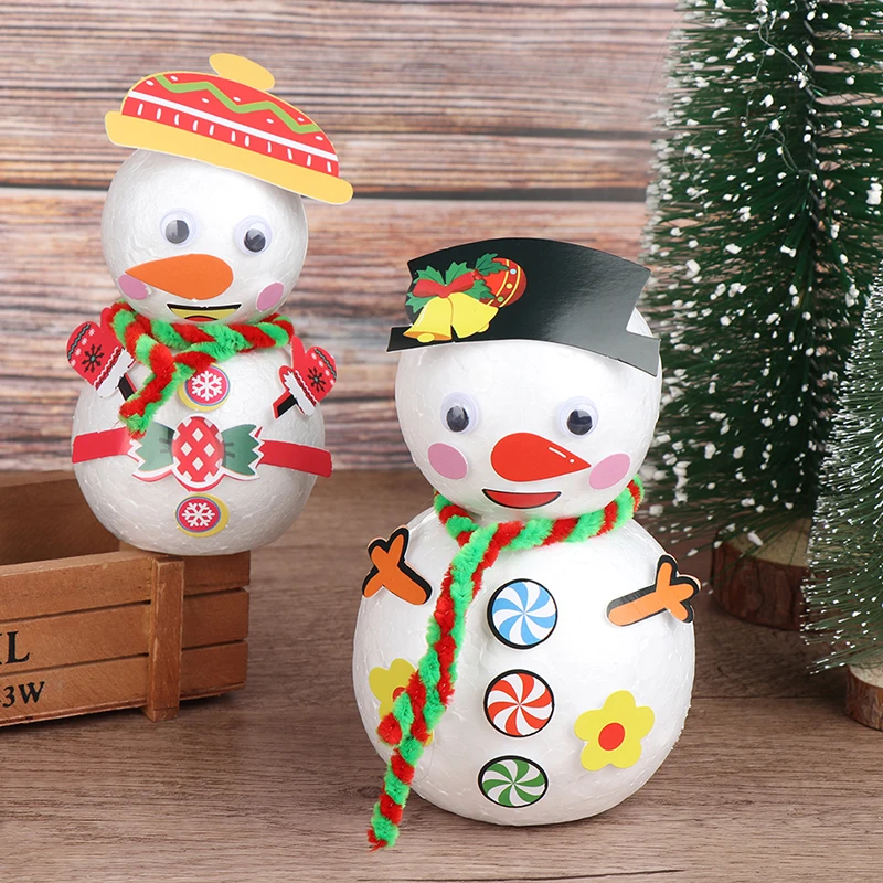 

1Set Parent-child Handicraft Christmas Ornament Funny DIY Snowman Material Pack Gift Pack Kids Educational Toy