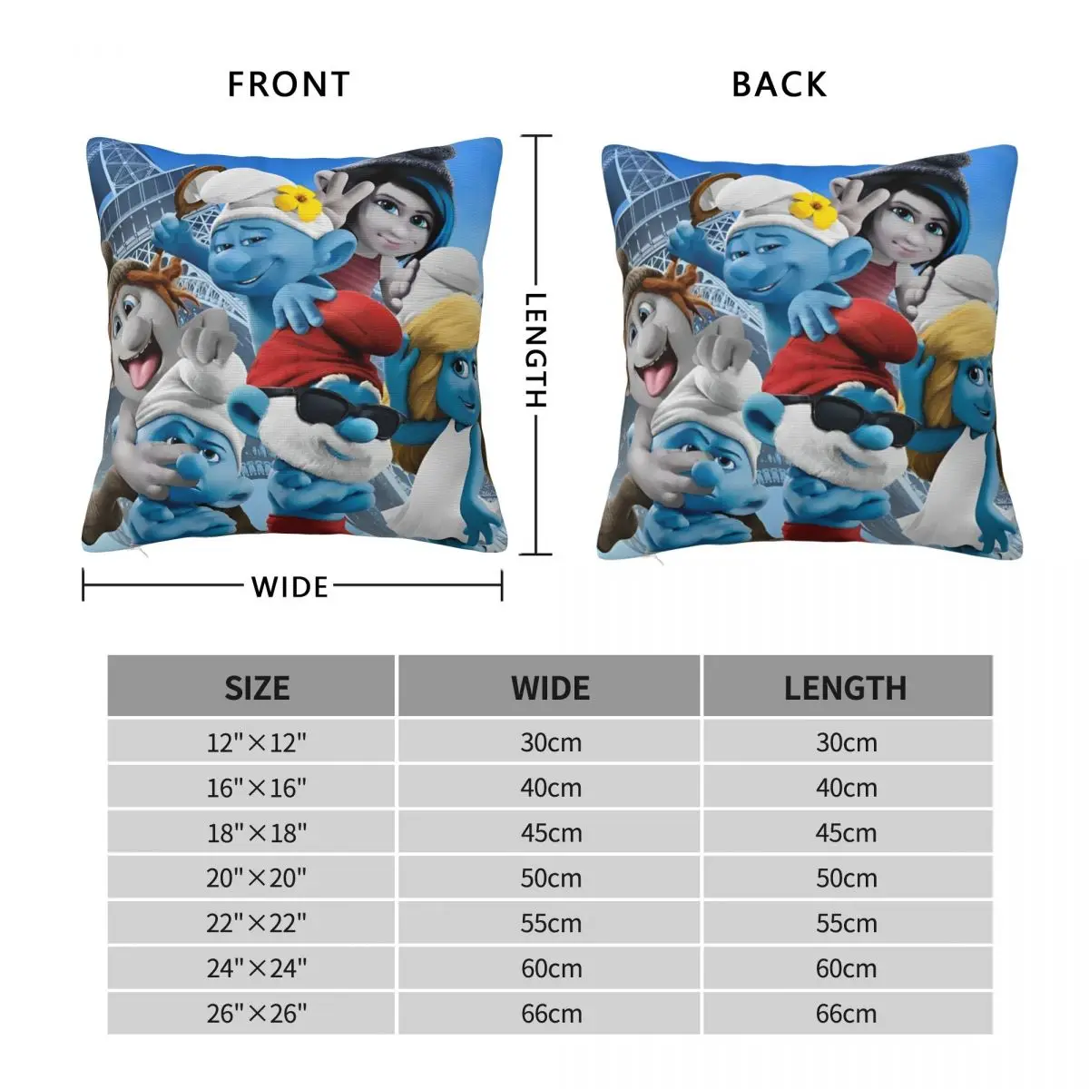 Schtroumpf Kawaii мультфильм аниме наволочки полиэстер автомобиль S-Smurfs наволочка