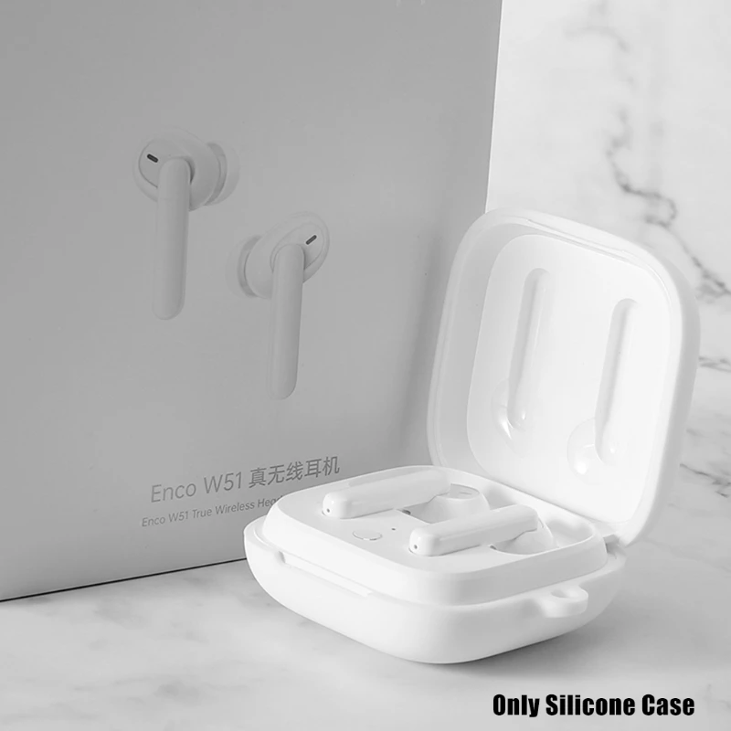 

Shockproof Silicone Skin-friendly Cover for Enco W51 Washable Protector Non-slip Protections Sleeve