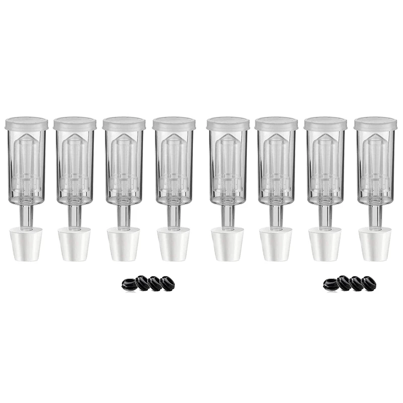 

Hot 2X Fermentation Lids Airlock Kit With 6 Stopper,Air Locks Fermentation Beer Wine Kombucha Brewing Kit Airlock Bubble