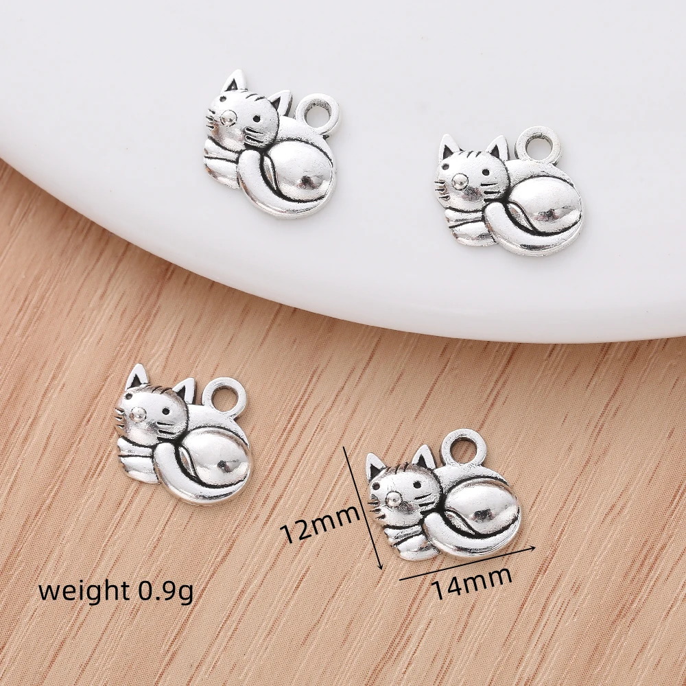 

20 шт. изысканные винтажные Подвески в виде кота для женщин, модные ювелирные изделия, браслеты, ожерелья, подвески, серьги «сделай сам»