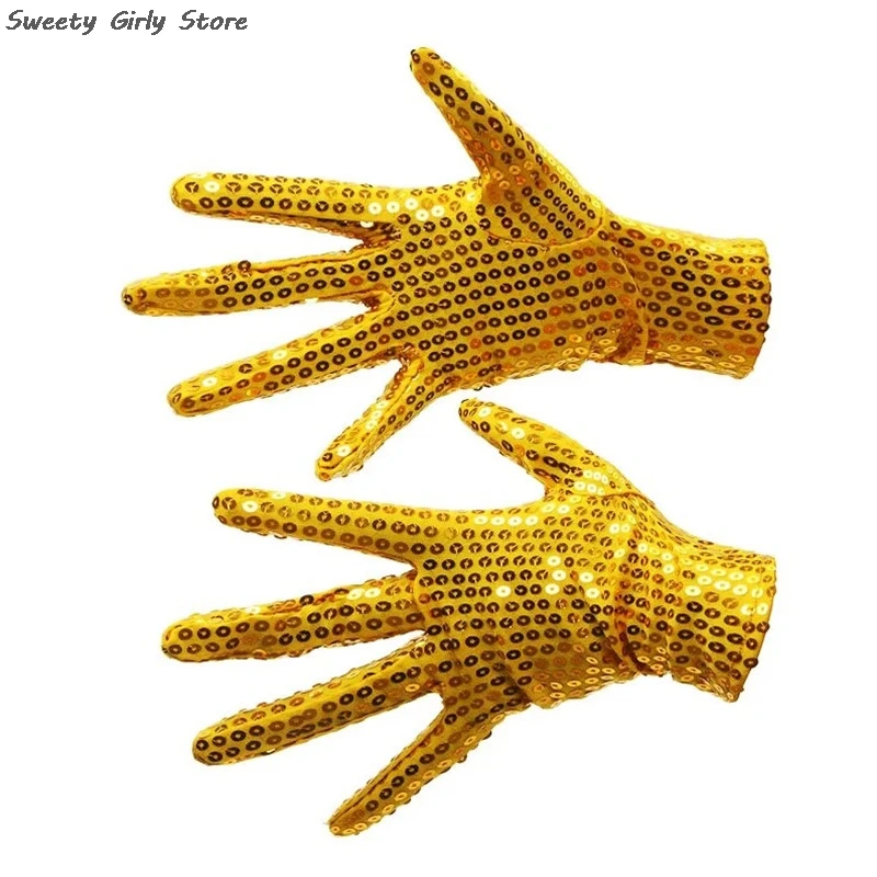 1 пара блестящие танцевальные перчатки с блестками