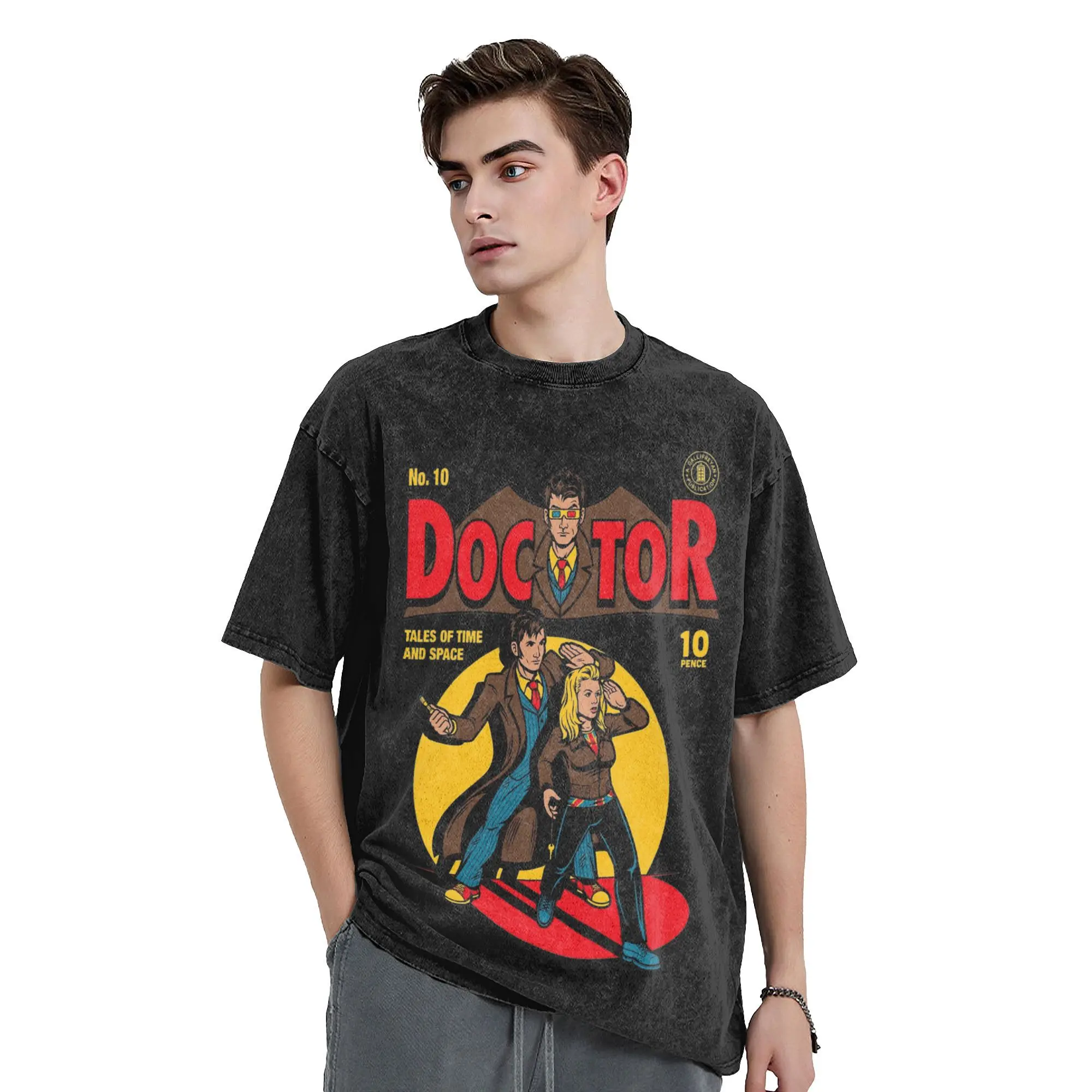Футболка с комиксами Dr Who Godfather Doctor в стиле Харадзюку для мужчин и женщин футболки