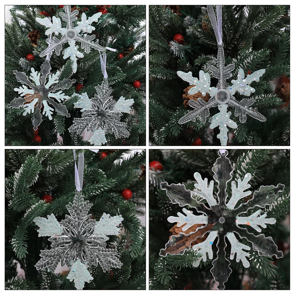 3 шт. рождественские украшения Рождественская вечеринка снежинки подвесной