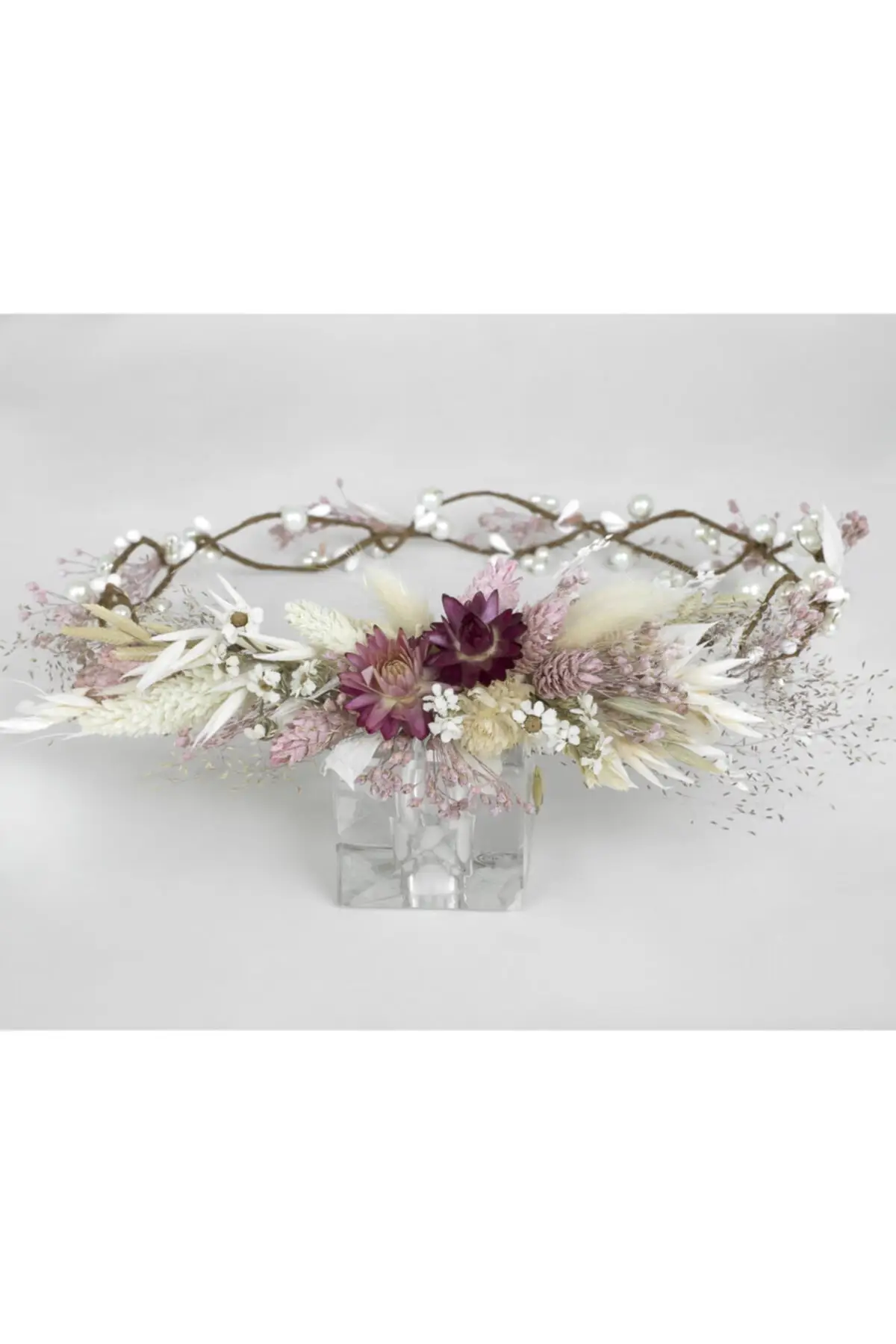 

Bridal Accessories Dry Floral Bridal Crown Wedding Handmade For Bride And Bride