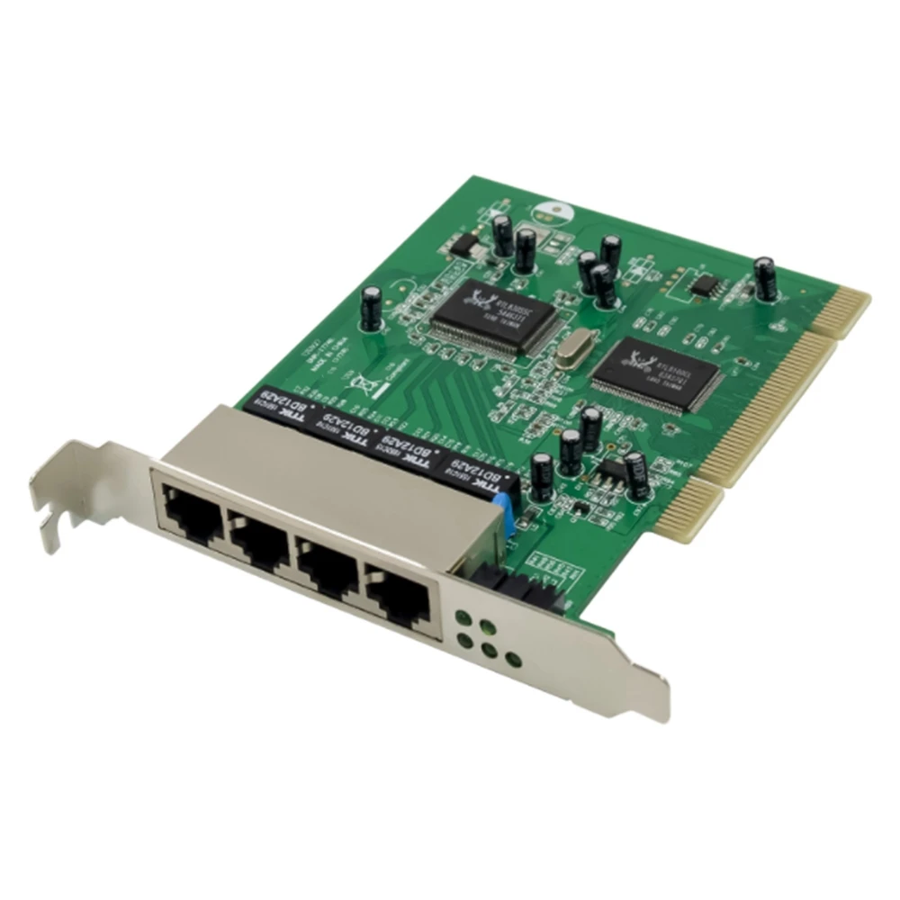 Плата коммутатора Fast Ethernet 100 Мбит/с PCIE 4 порта сетевой коммутатор RJ45 набор