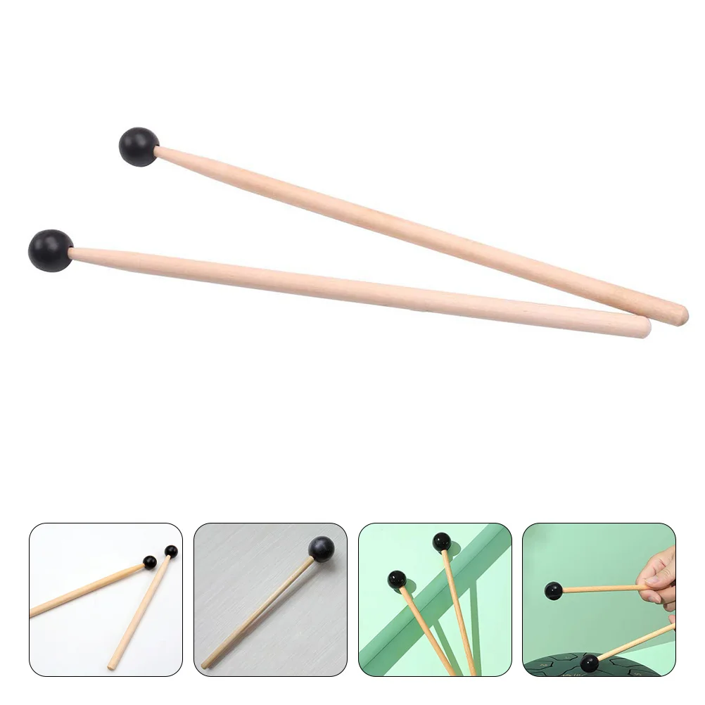 

Sticks Wood Drum Percussion Musical Rubber Hank Mallet Handle Hickory Stick Tankdrum Beaters Glockenspiel Drumsticks Xylophone