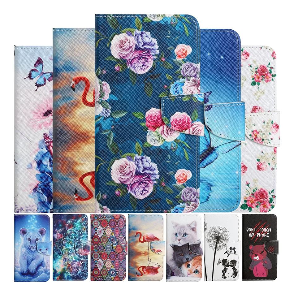 

Girl Kids Flower Pattern Wallet Flip Case For Xiaomi Redmi 9 9A 9C 9T 10 Note 9 9S 9T 10S 10 11 Pro 11S Phone Book Cover Etui