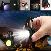 multifunctional mini led work light small portable flashlight keychain light cob inspection strong magnetic torch outdoor light