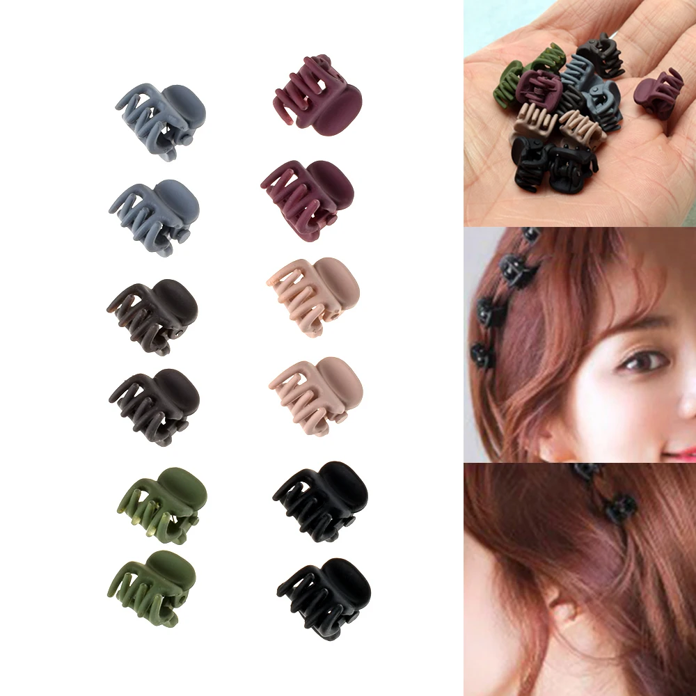 

12/Lot Girls Cute Small Matte Texture Hair Claws Children Lovely Hair Clips Hairpins Headbands Kids Fashion Hair Accessories