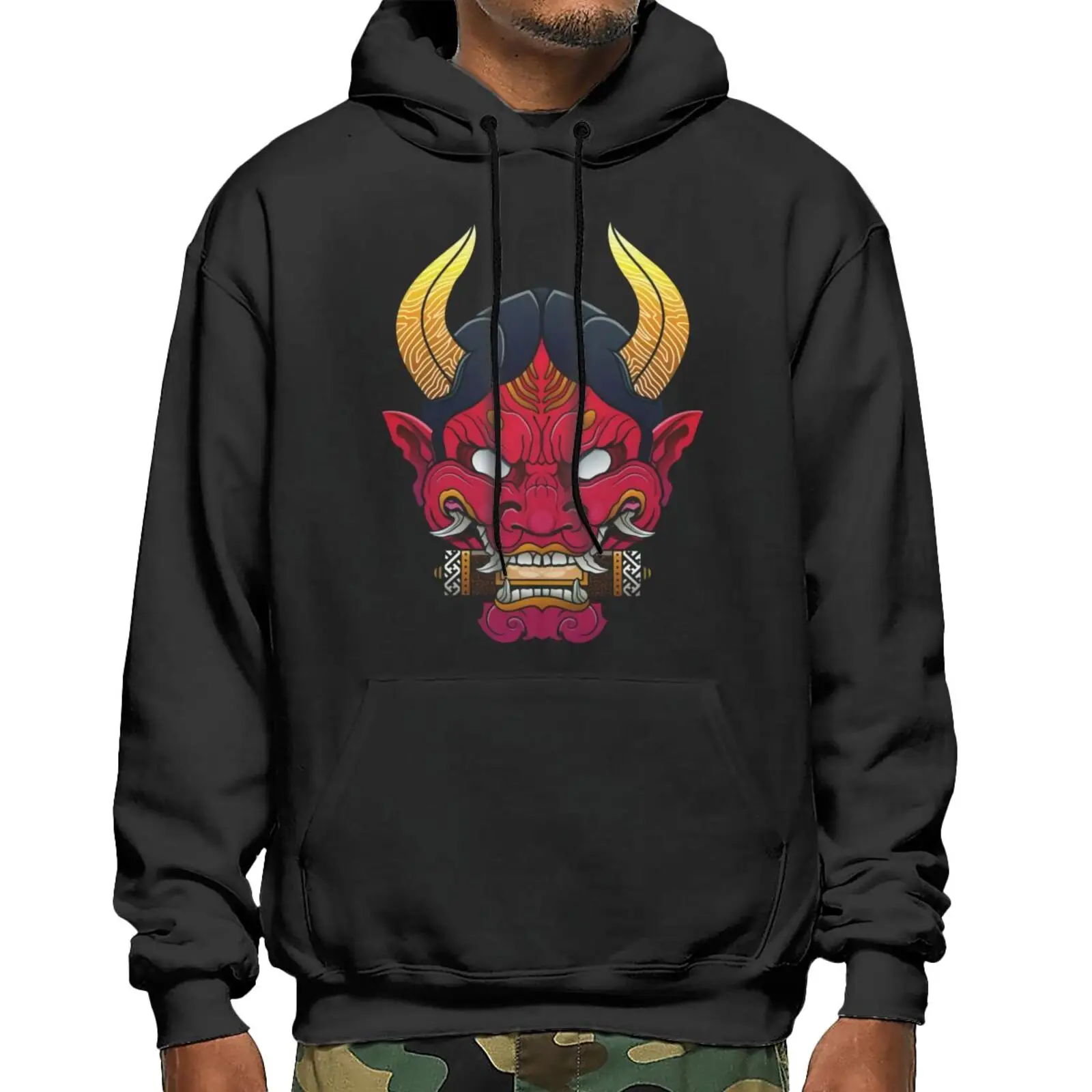 

Hannya Japan Style Fabric Sweatshirts Hoodies Anime Clothes Oversize Sweaters Sweatshirt Anime Women's Oversize Hoodie Hoodies