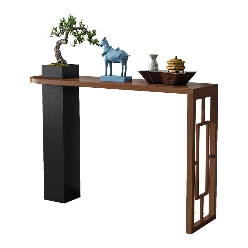 

ZL Solid Wood Hallway Corridor Console Tables Living Room Entrance Cabinet Zen Altar