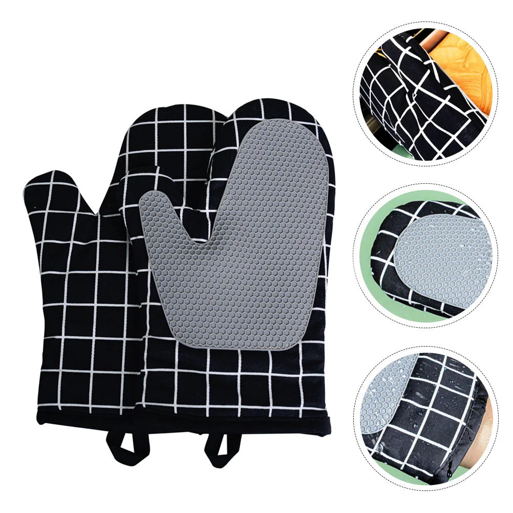 

1 Pair Household Mitten Microwave Mitten Mittens Oven Safe Mittens for Protection Friends