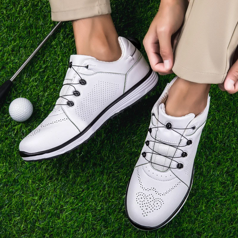 Professional Men's and Women's Golf Shoes Quick Lace-up Golf Training Shoes Men's Anti-slip Exercise Golf Shoes Size 36-47