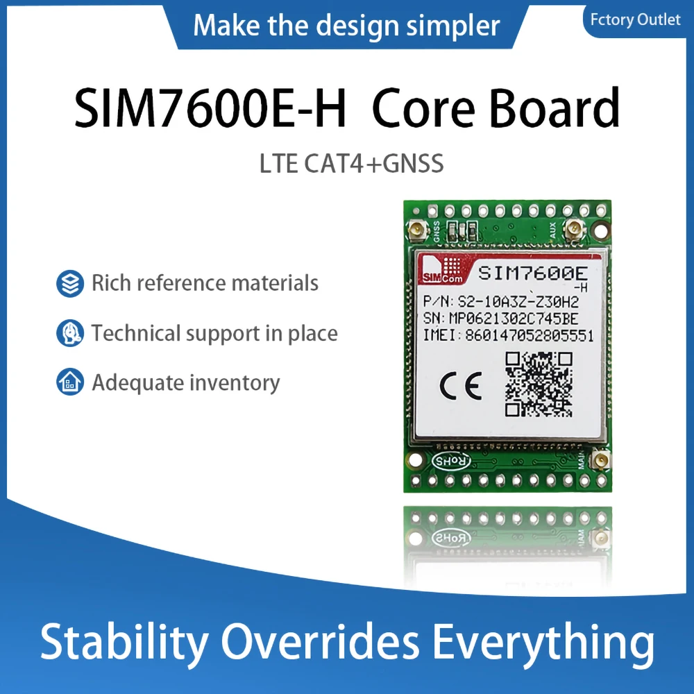 SIMCOM SIM7600E-H multi-band LTE-FDD/LTE-TDD/HSPA UMTS/EDGE/GPRS/GSM Module Development Core Board SIM7600E-H LTE CAT4+GNSS