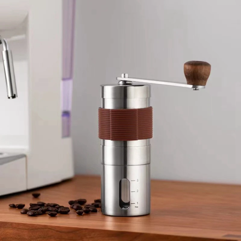 

1 PCS Portable Grinder Hand Coffee Bean Grinder With Scale Visualization For Home Office Traveling Espresso