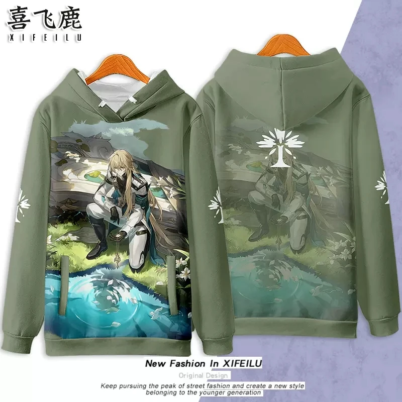 

Anime Game Honkai: Star Rail Luocha Hooded Hoodie Sweatshirt Coat Cosplay Costume Men Women Student Loose Pullover Tops