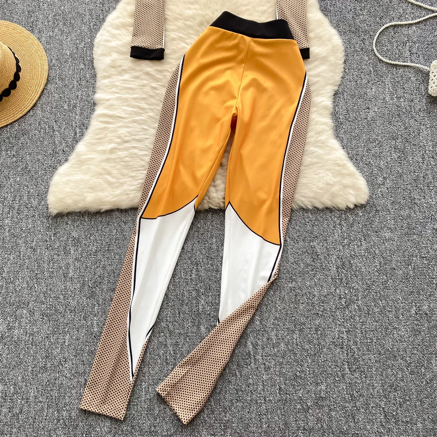 Базовая водолазка модный шикарный топ с длинным рукавом в стиле пэчворк и