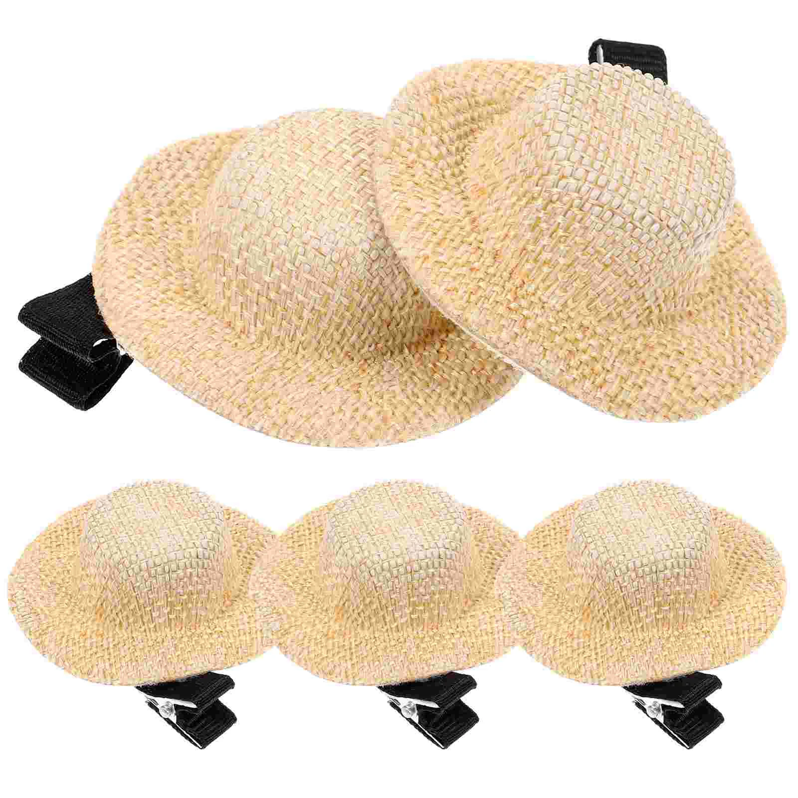 

5 Pcs Hair Accessories Girl Mini Hat Clip Decorative Pin Cute Tiny Clips Miniature