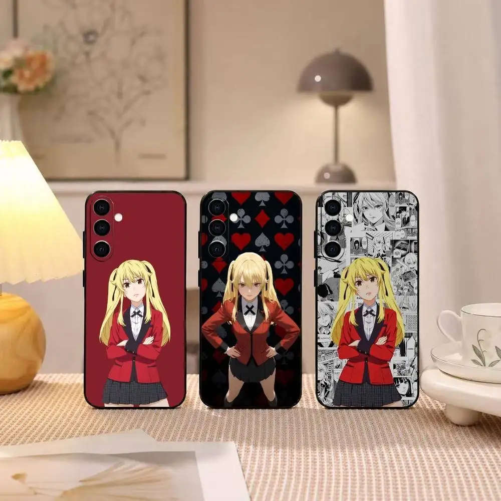 Фото Чехол для телефона Mary Saotome Anime Kakegurui, черный, силиконовый, мягкий, для Samsung Galaxy A73, A72, A71, A70, A53, A52, A51 №1