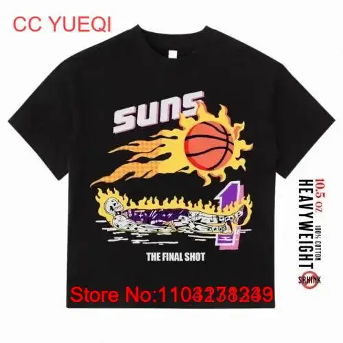 Фото Баскетбольная футболка в стиле Pheonix Suns Sz S XL, лучшее качество, большая футболка HEAVYWEIGHT с длинными или короткими рукавами №1